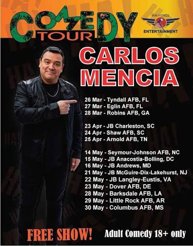 Carlos Mencia tour poster — 2026